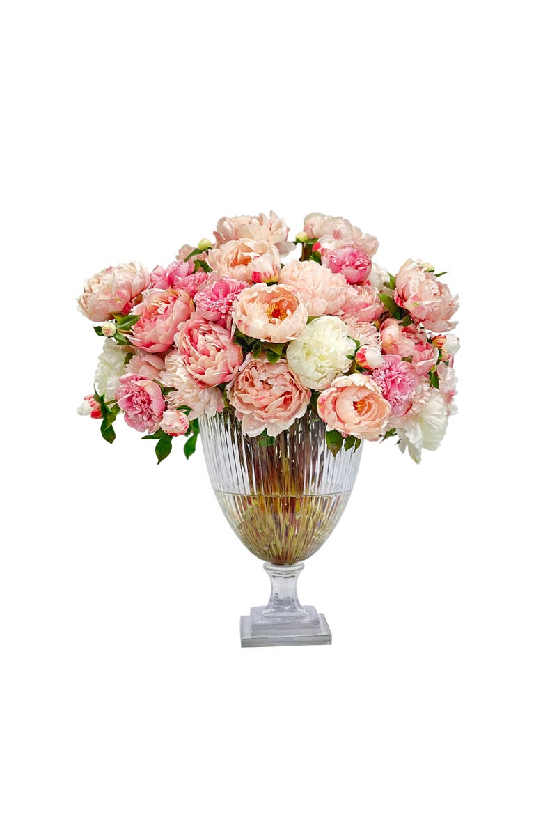 Winward Home Mixed Peony In Cut Glass, Main, color, 