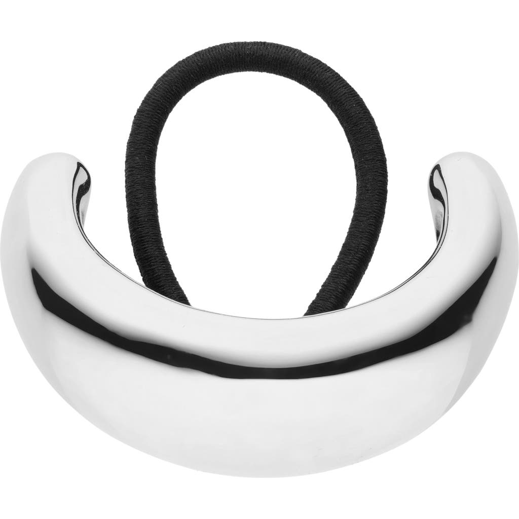 Lie Studio Lié Studio The Thea Ponytail Holder In Silver