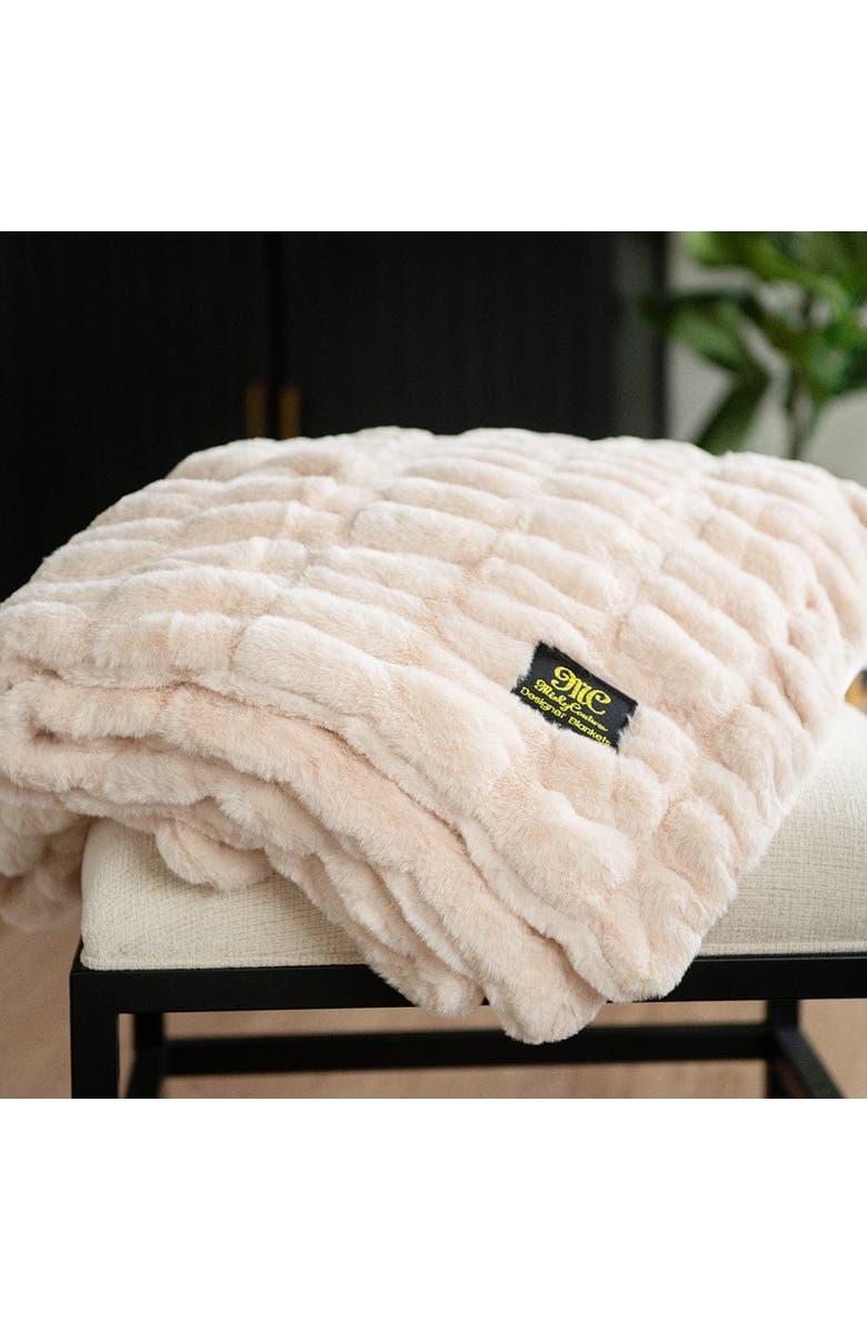 Minky Couture Hugs Oatmeal Blanket, Alternate, color, Beige
