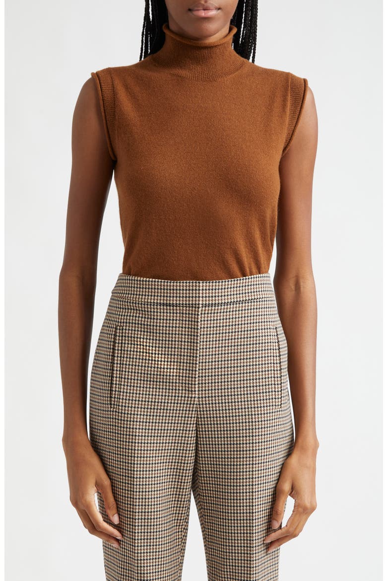 Mahalia Cashmere Sweater Tank, Main, color, WHISKY