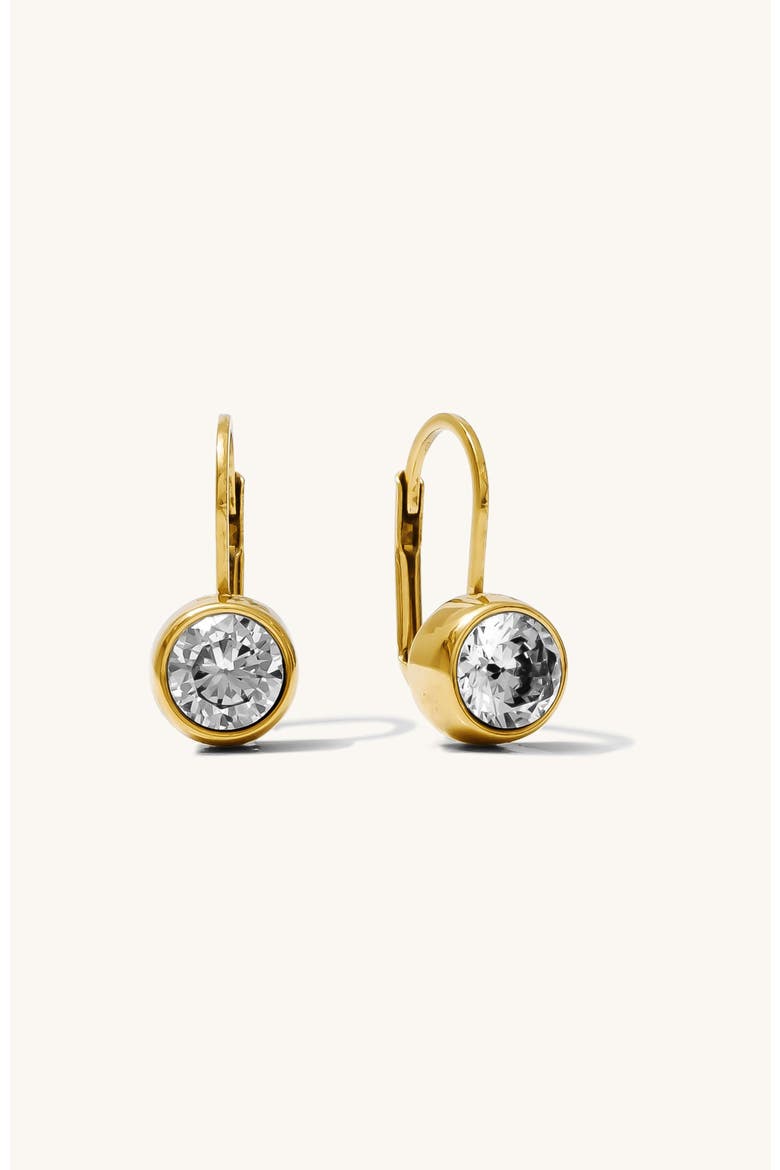 Solitaire Drop Earrings, Main, color, Gold