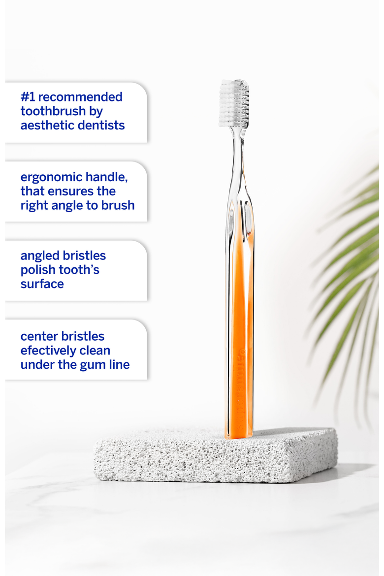 Crystal Collection 45° Toothbrush, Alternate, color, Orange Sunstone