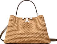 Tory Burch Eleanor Straw Satchel