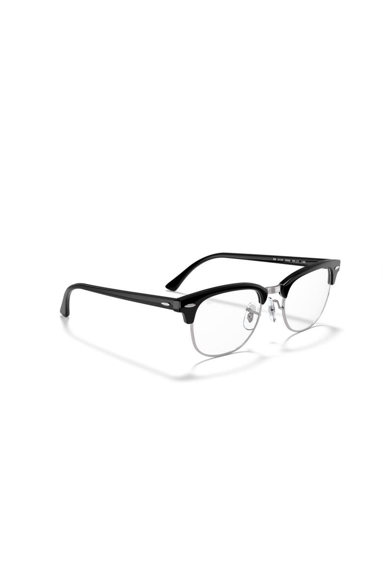 Ray-Ban 53mm Square optical glasses, Alternate, color, Black
