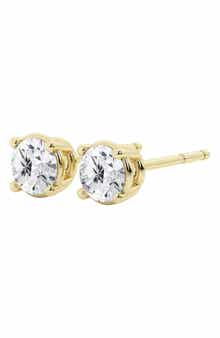 Badgley Mischka Collection Round Cut Lab Created Diamond Stud Earrings - 0.5ctw