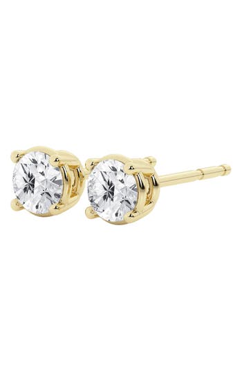 Badgley Mischka Collection Round Cut Lab Created Diamond Stud Earrings In 3 Ctw Yellow Gold