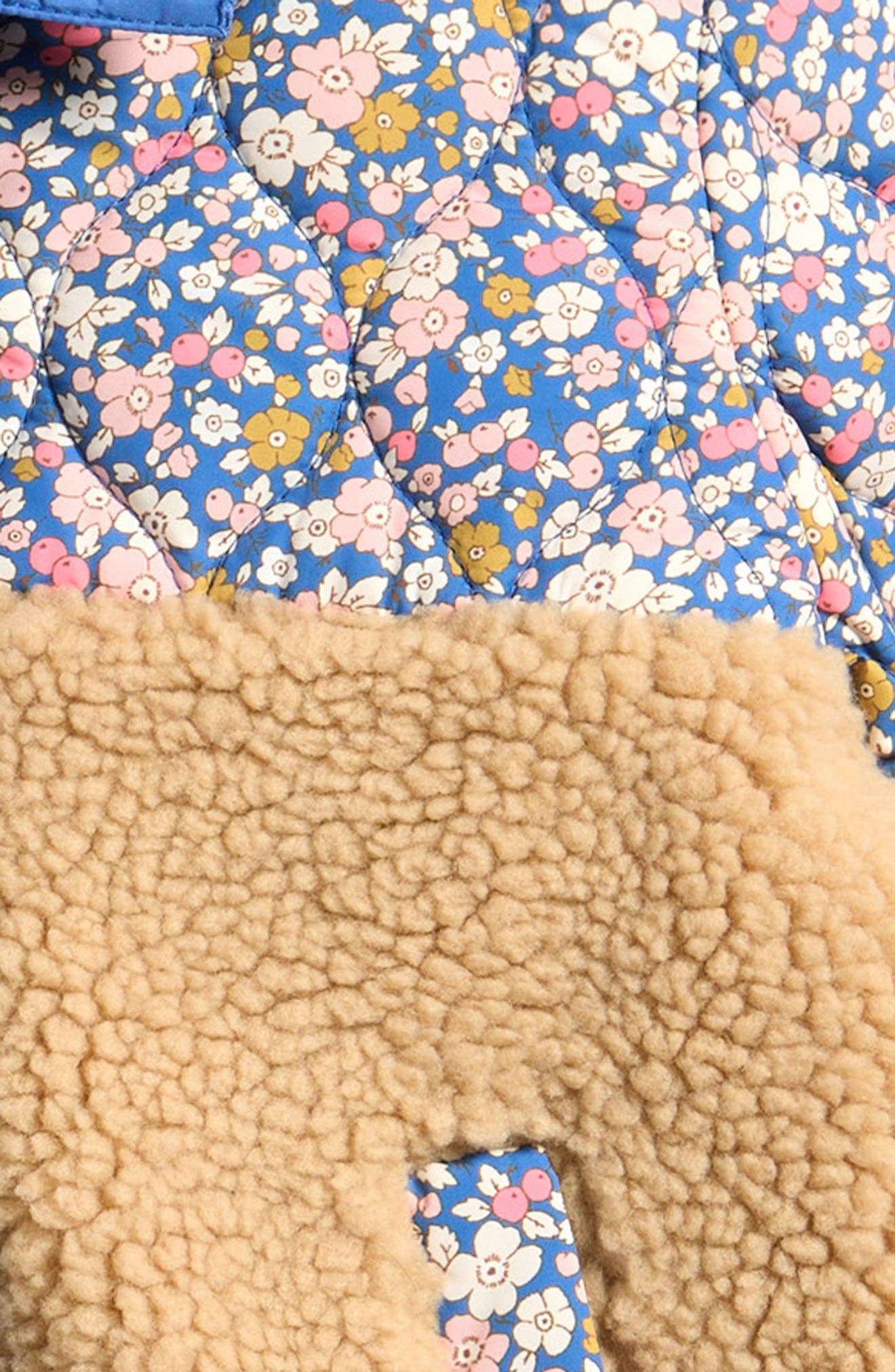 Mini Boden Kids' Janie Mix Media Sherpa Jacket | Nordstrom