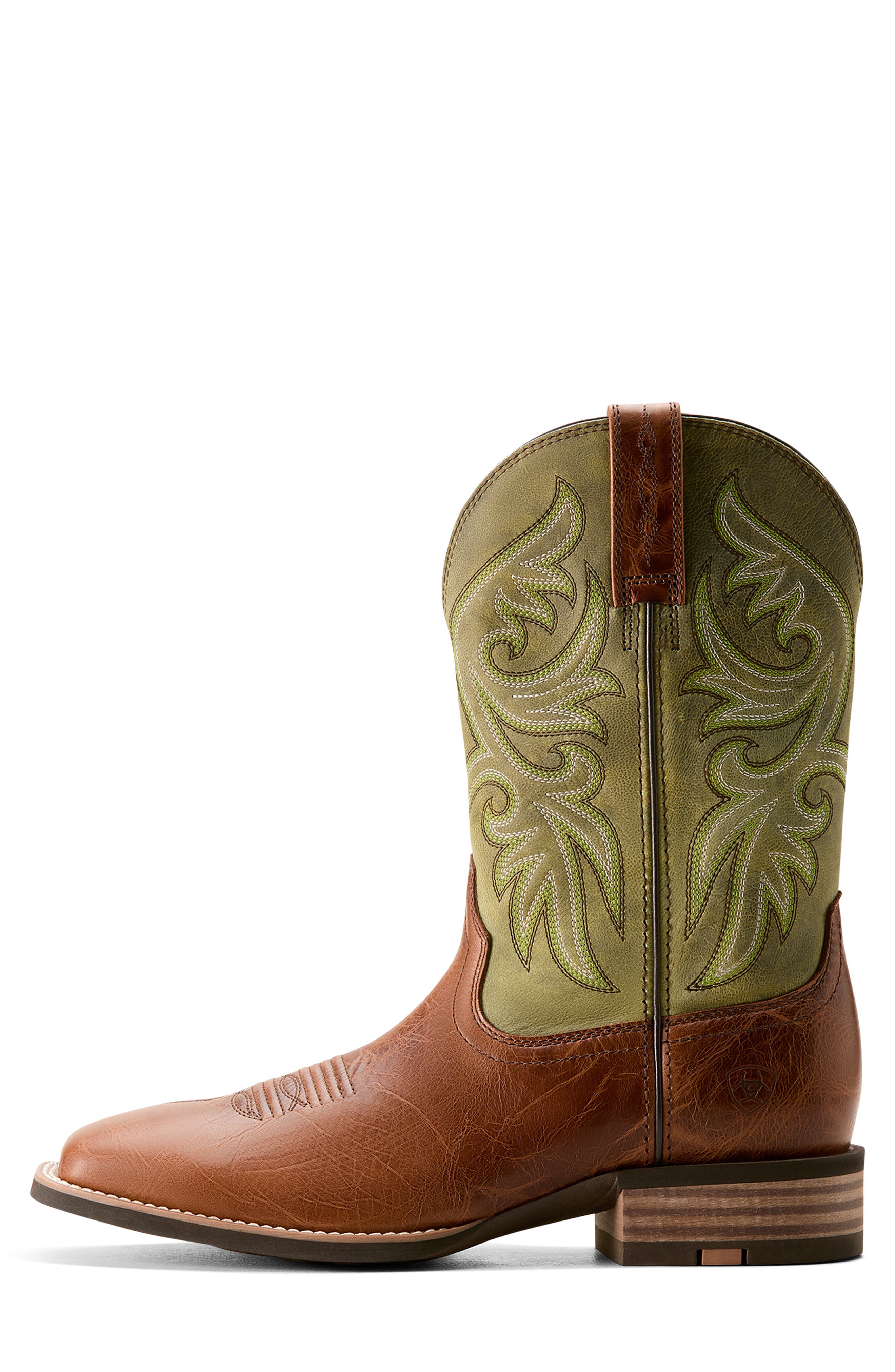 Ariat Slingshot Western Boot, Alternate, color, Dark Tan/ Easy Green