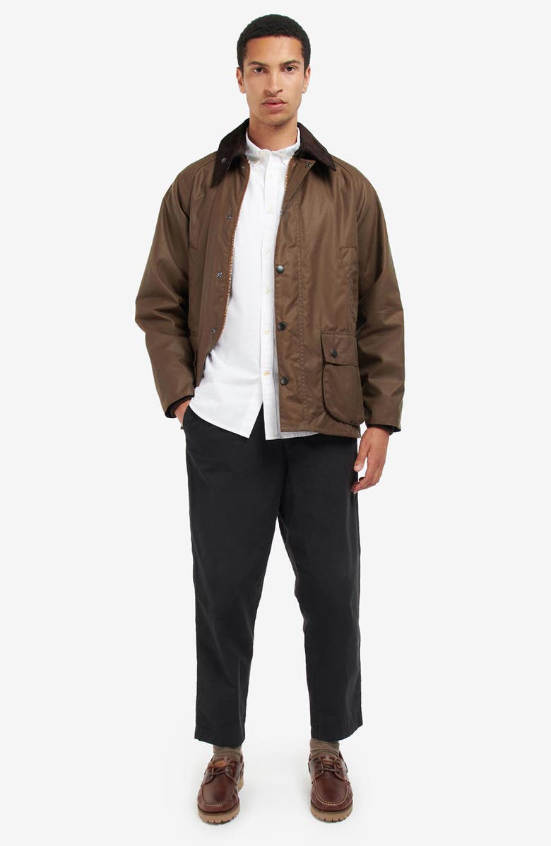 Barbour Bedale Water Resistant Waxed Cotton Jacket, Alternate, color, Bark