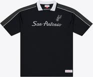 Mitchell & Ness Men's Mitchell & Ness Black San Antonio Spurs Polo Jersey