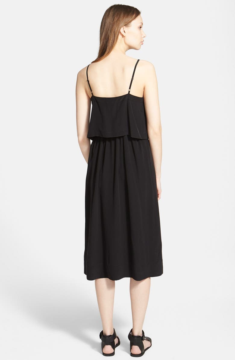 madewell black silk dress Madewell People Of 2morrow Neda Black Slip Dress With Gold Metallic Detail - Noir