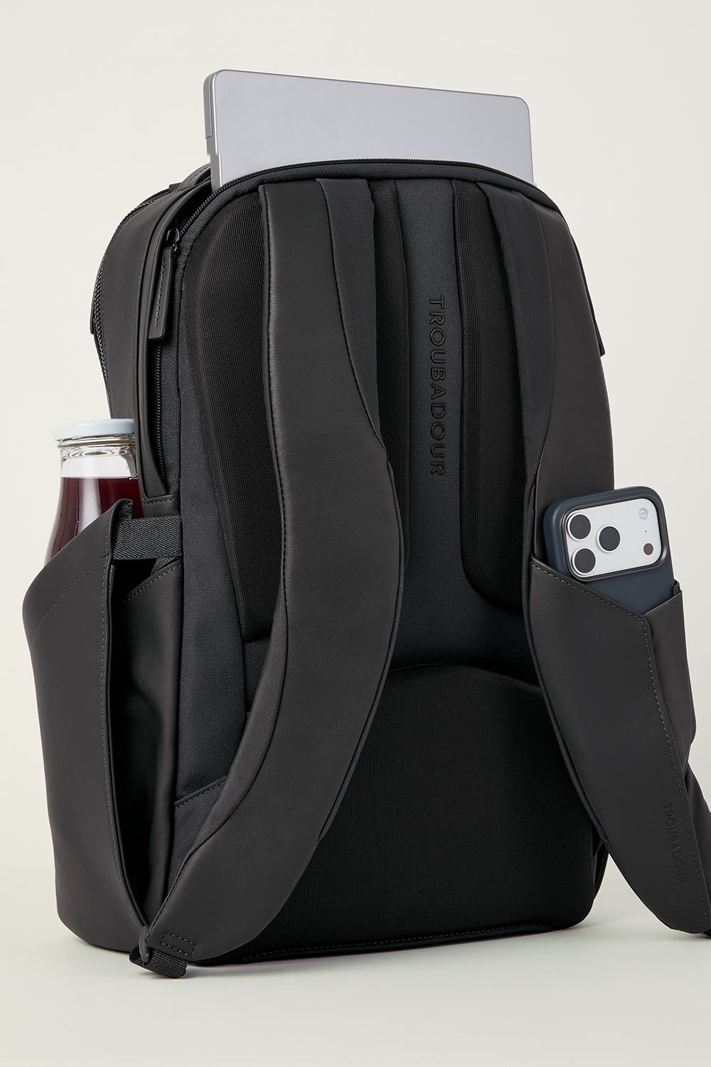 Troubadour Apex Leather Backpack, Alternate, color, Black