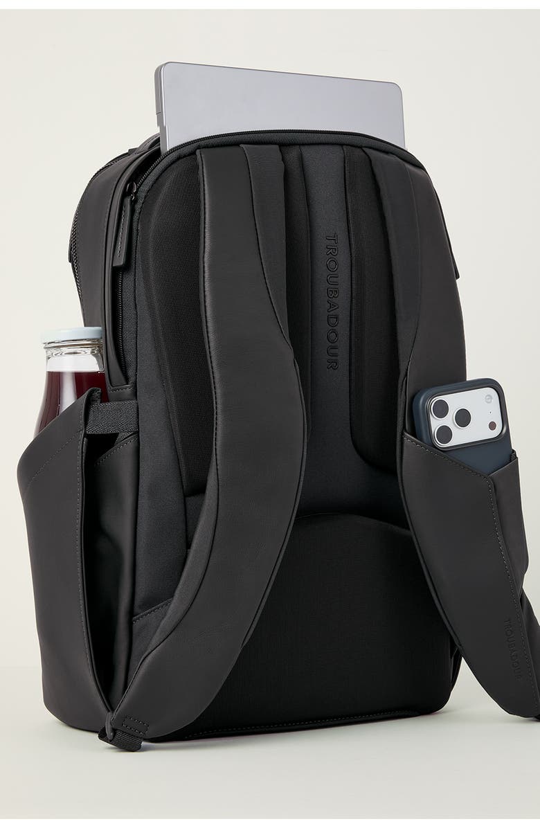 Troubadour Apex Leather Backpack, Alternate, color, Black