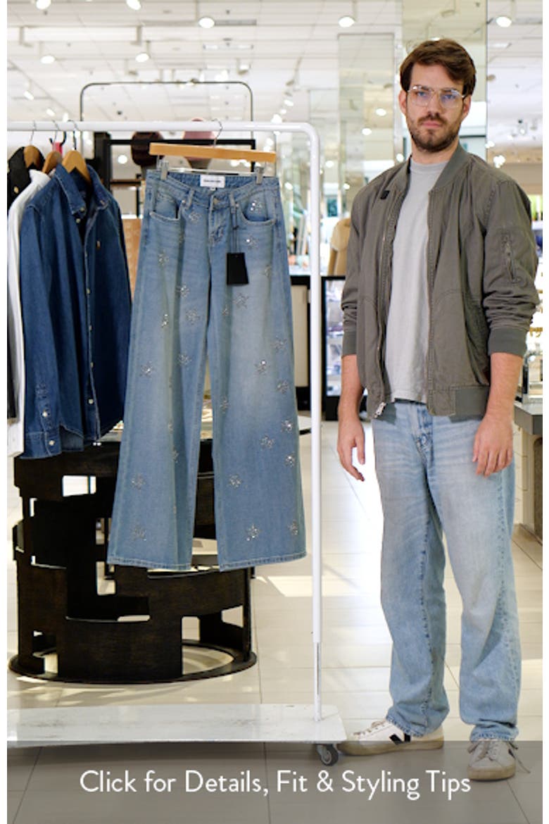 Star Studded Low Rise Wide Leg Jeans video