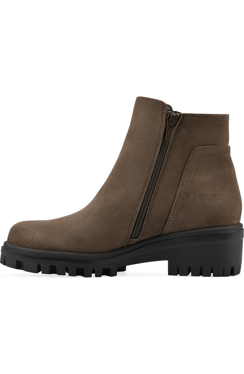 White Mountain Footwear Tahj Lug Sole Bootie, Alternate, color, Dark Taupe/ Faux/ Suede