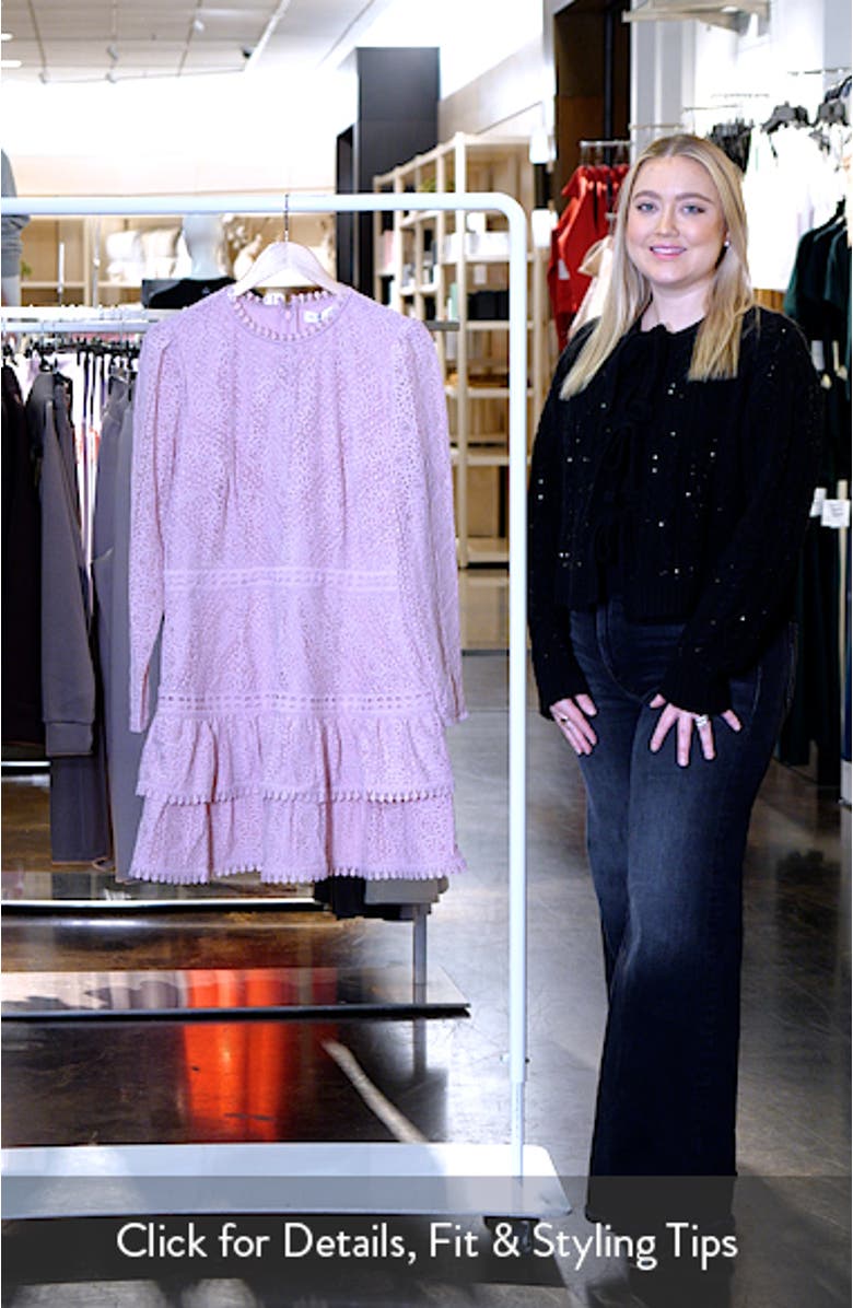 Gabriella Long Sleeve Lace Minidress, sales video thumbnail