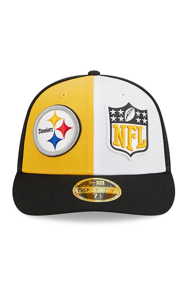 New Era Men's New Era  Gold/Black Pittsburgh Steelers 2023 Sideline Low Profile 59FIFTY Fitted Hat, Alternate, color, 
