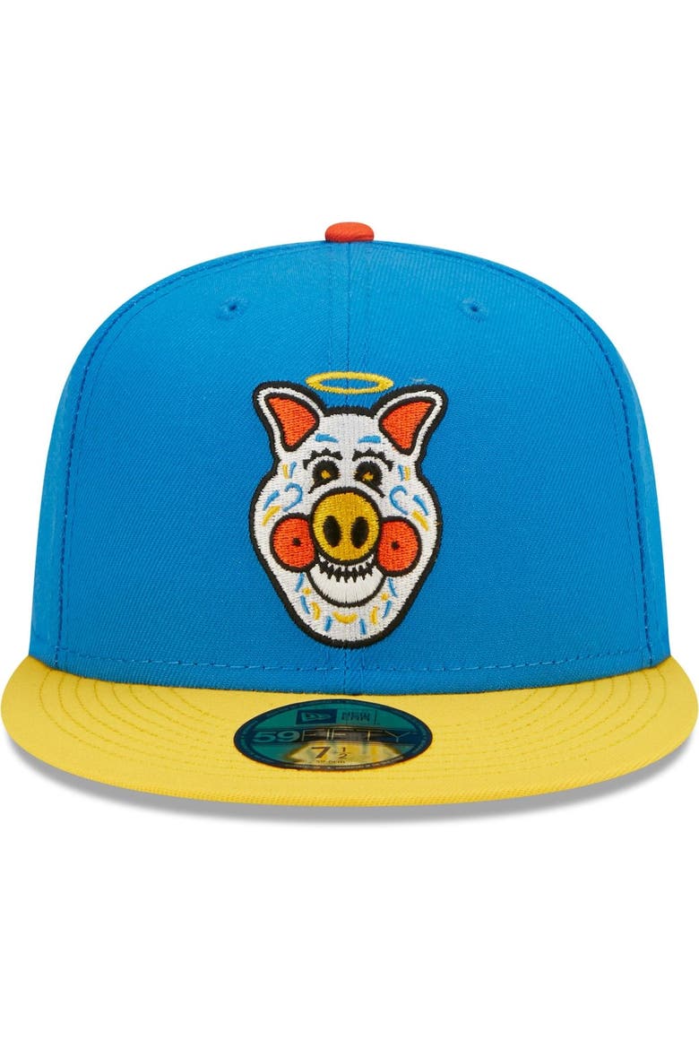 Men's New Era Royal/Yellow Santos de San Pablo Copa De La Diversion 59FIFTY Fitted Hat, Alternate, color, Royal