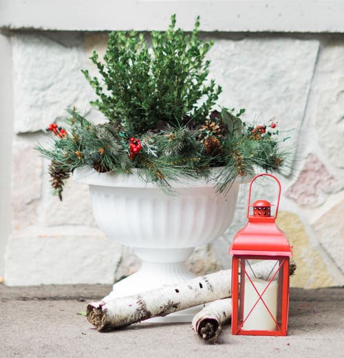 Bloem Grecian Pedestal Urn Planter 18 Inch, Casper White In White