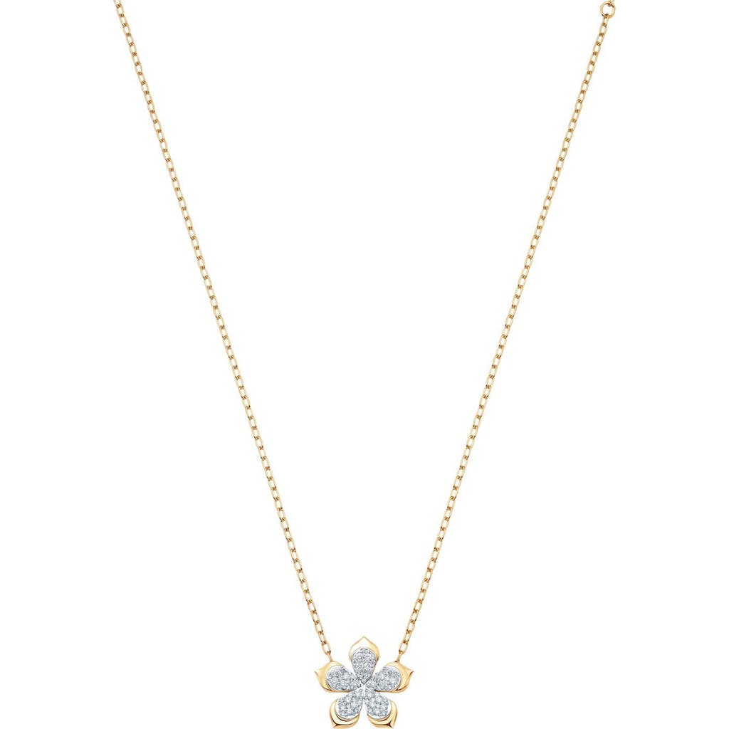 Sara Weinstock Lierre Diamond Pavé Flower Pendant Necklace In Yellow Gold/diamond