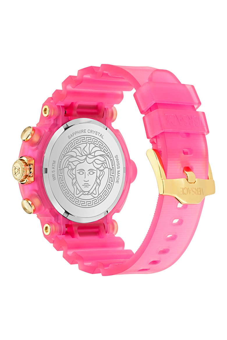 Real Active Chronograph Bracelet Watch, 45mm, Alternate, color, PINK ECOCERAMIC