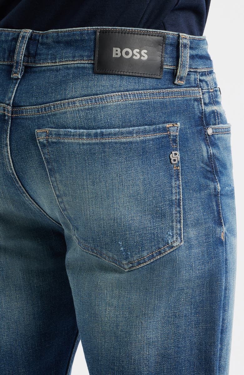 BOSS Ogden Straight Leg Jeans, Alternate, color, Medium Blue