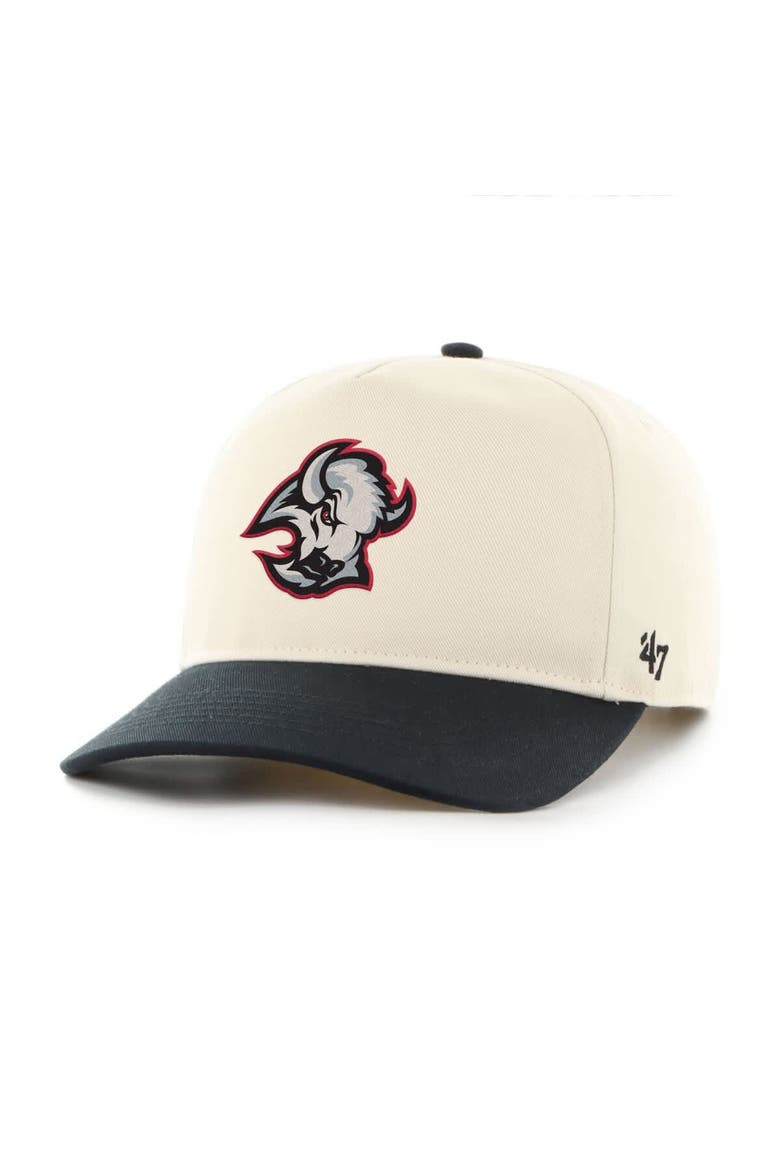 Men's '47 Cream/Black Buffalo Sabres Logo 2-Tone Hitch Adjustable Hat, Main, color, Cream