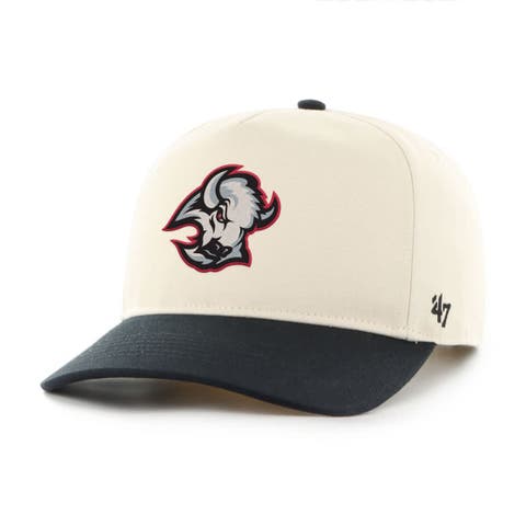 Men's '47 Cream/Black Buffalo Sabres Logo 2-Tone Hitch Adjustable Hat