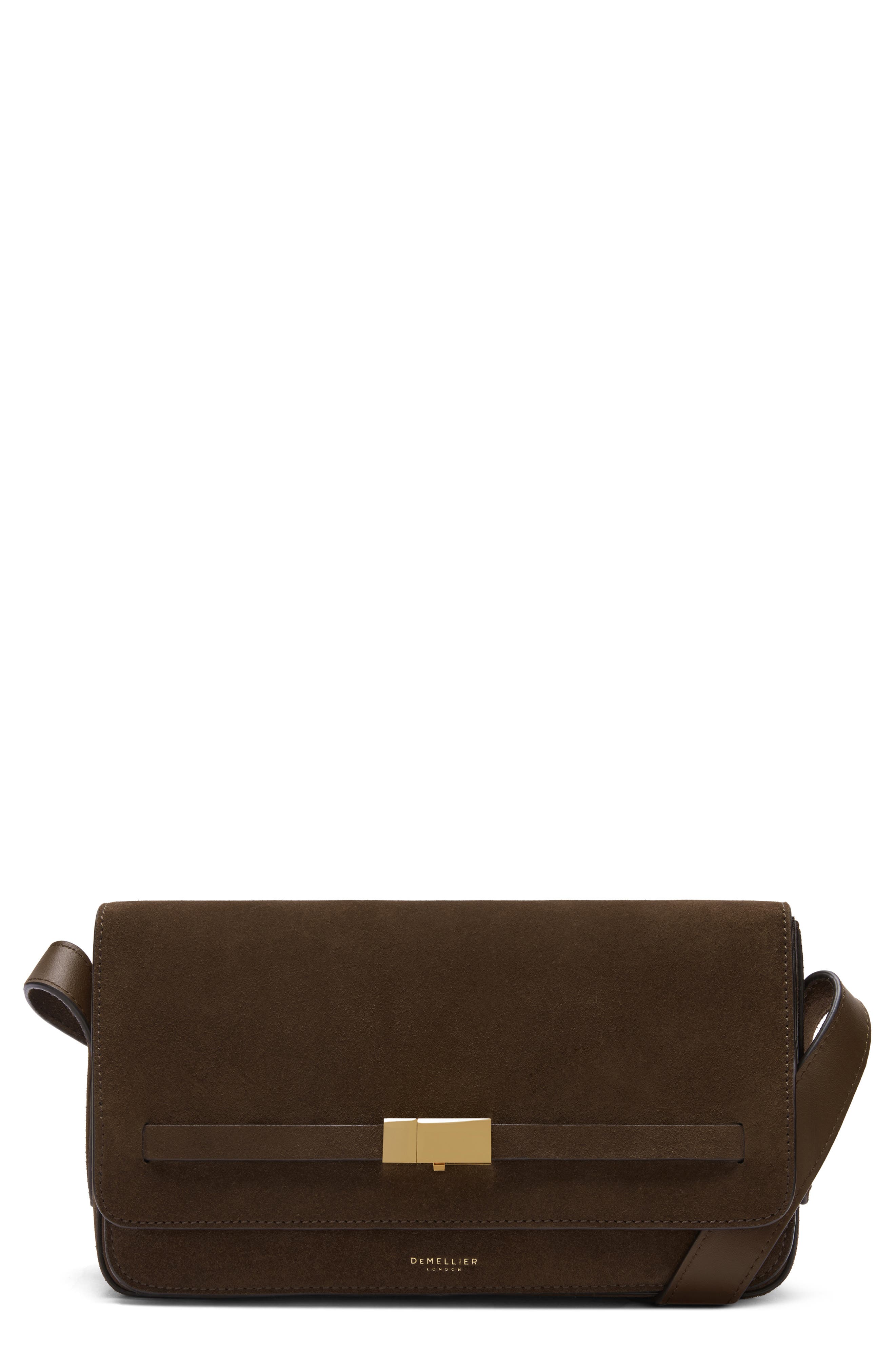 The New York Leather & Suede Crossbody Bag, Main, color, MOCHA