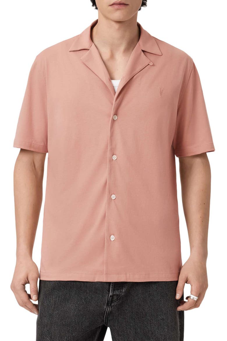Hudson Camp Shirt, Main, color, SUNBAKED PINK