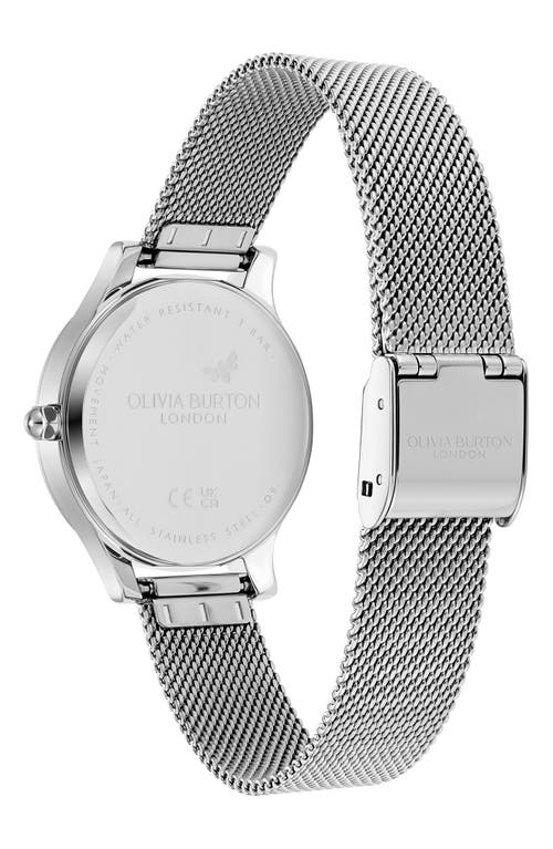 Olivia Burton Women's Wonder Lust Silver-tone Stainless Steel Mesh Bracelet Watch 30mm In Silver