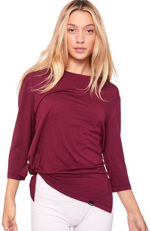 Anen Side Tie 3/4 Sleeve Top