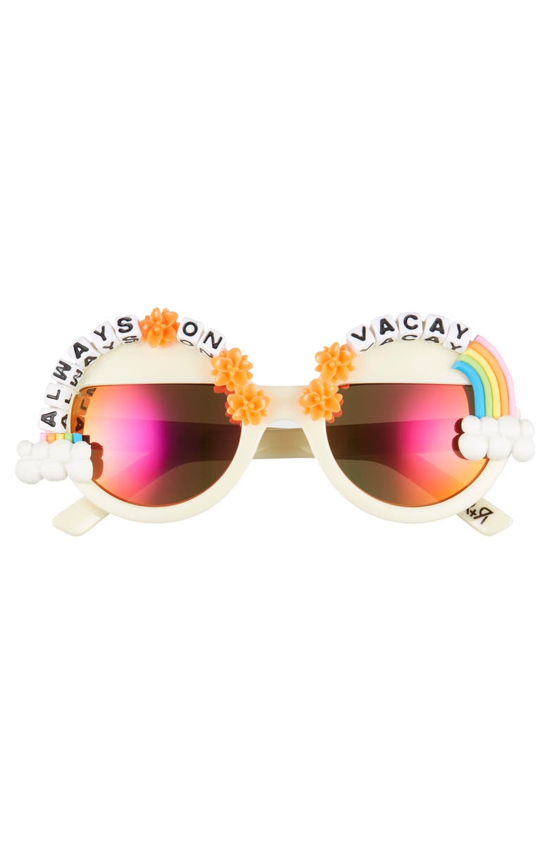 Rad + Refined Always on Vacay Rainbow Round Sunglasses, Alternate, color, 