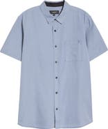 Roark Made to Fade Short Sleeve Cotton & Lyocell Button-Up Shirt