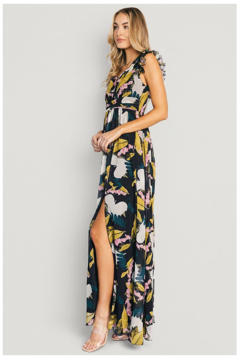Esperanza Maxi Dress, Alternate, color, Black Multi