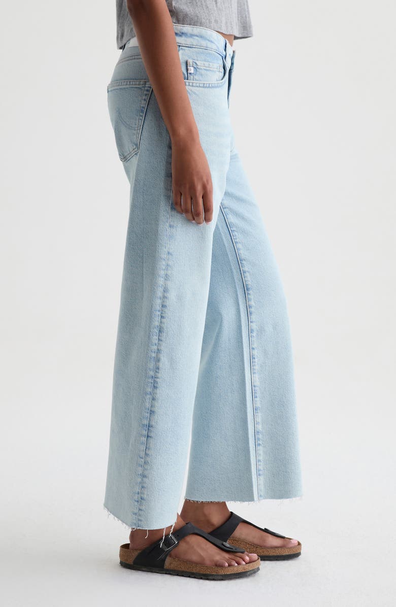 AG Saige Raw Hem Ankle Wide Leg Jeans, Alternate, color, Harvest