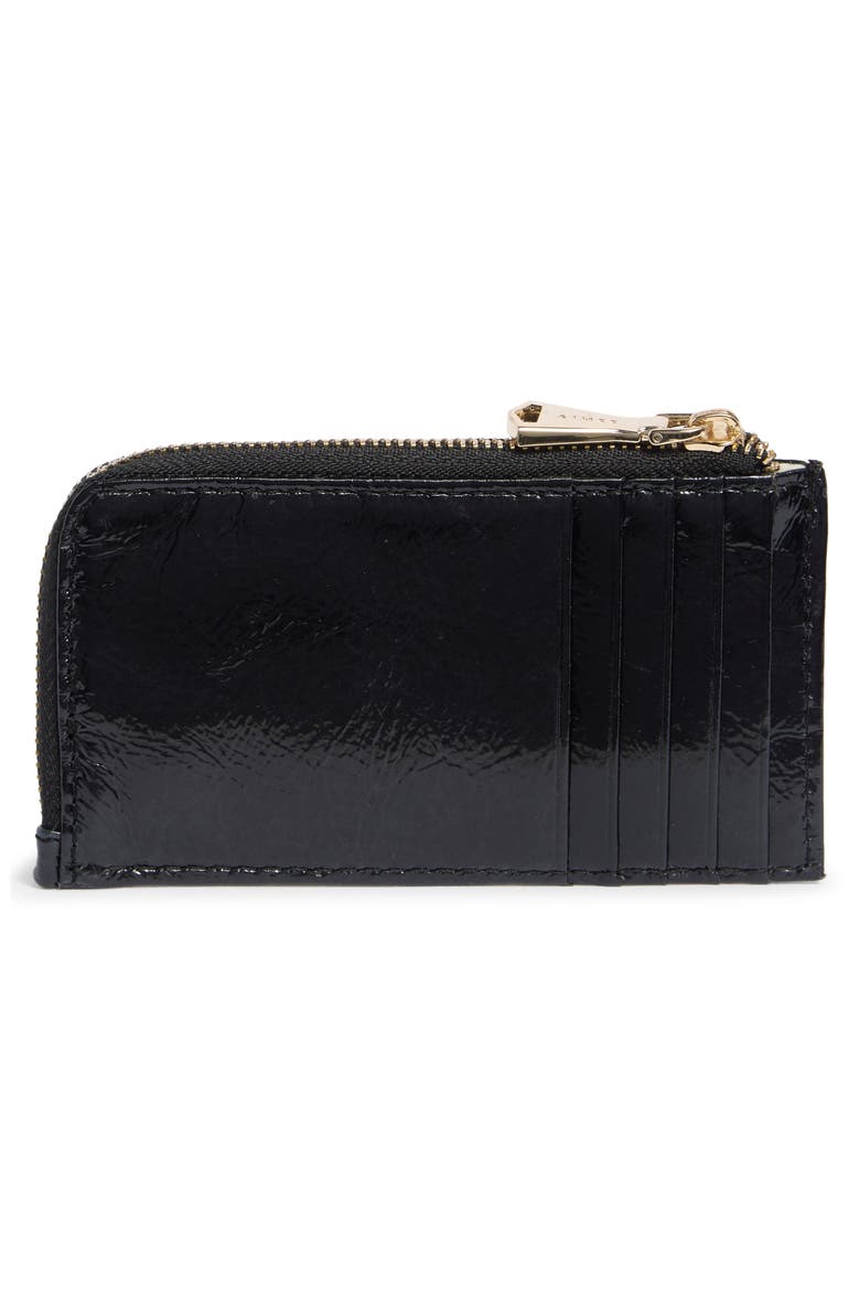 Metro Zip Card Case, Alternate, color, BLACK PATENT