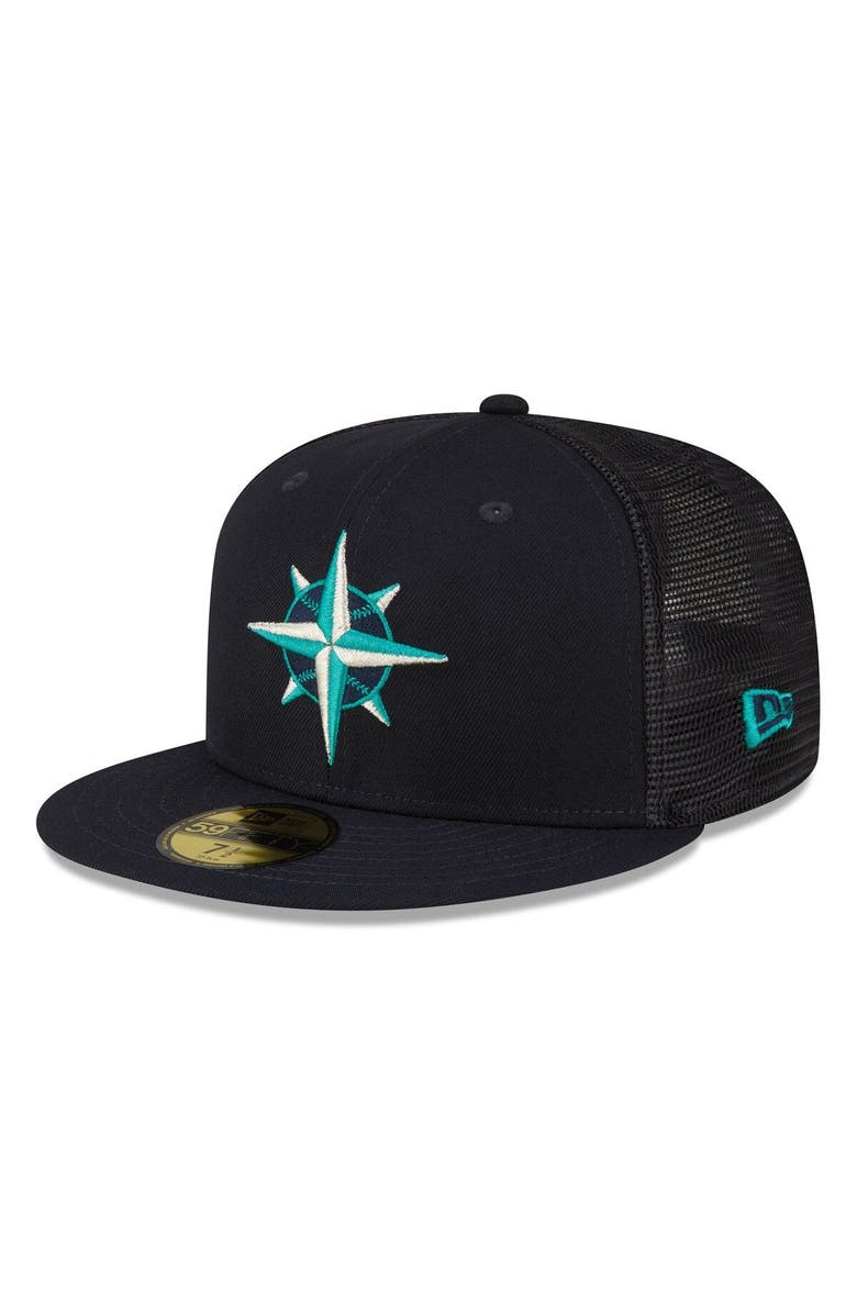 New Era Men's New Era Navy Seattle Mariners 2023 Spring Training 59FIFTY Fitted Hat, Alternate, color,