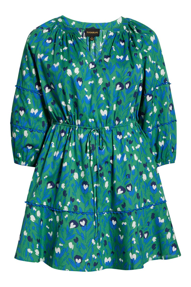 Laury Floral Print Minidress, Alternate, color, KELLY-MULTI