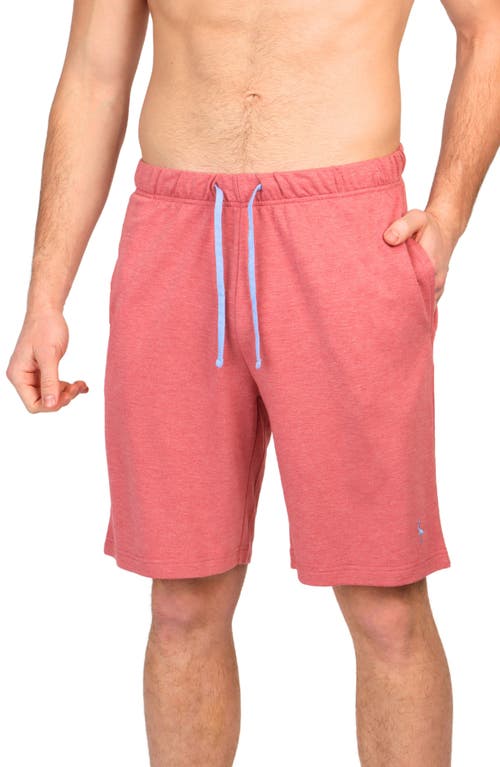 Tailorbyrd French Terry Lounge Shorts In Sunwashed Red