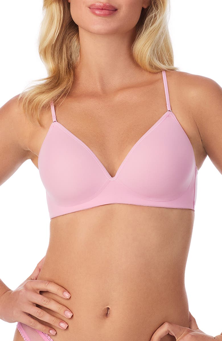On Gossamer Next to Nothing Wireless Bra, Main, color, Wild Rose