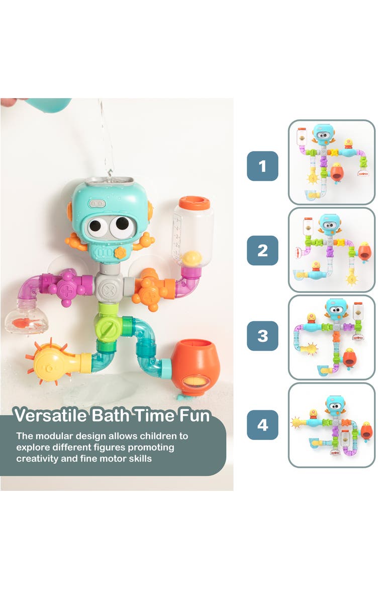 Build and Splash Educational Water Bath Toy Set, Alternate, color, Multicolor
