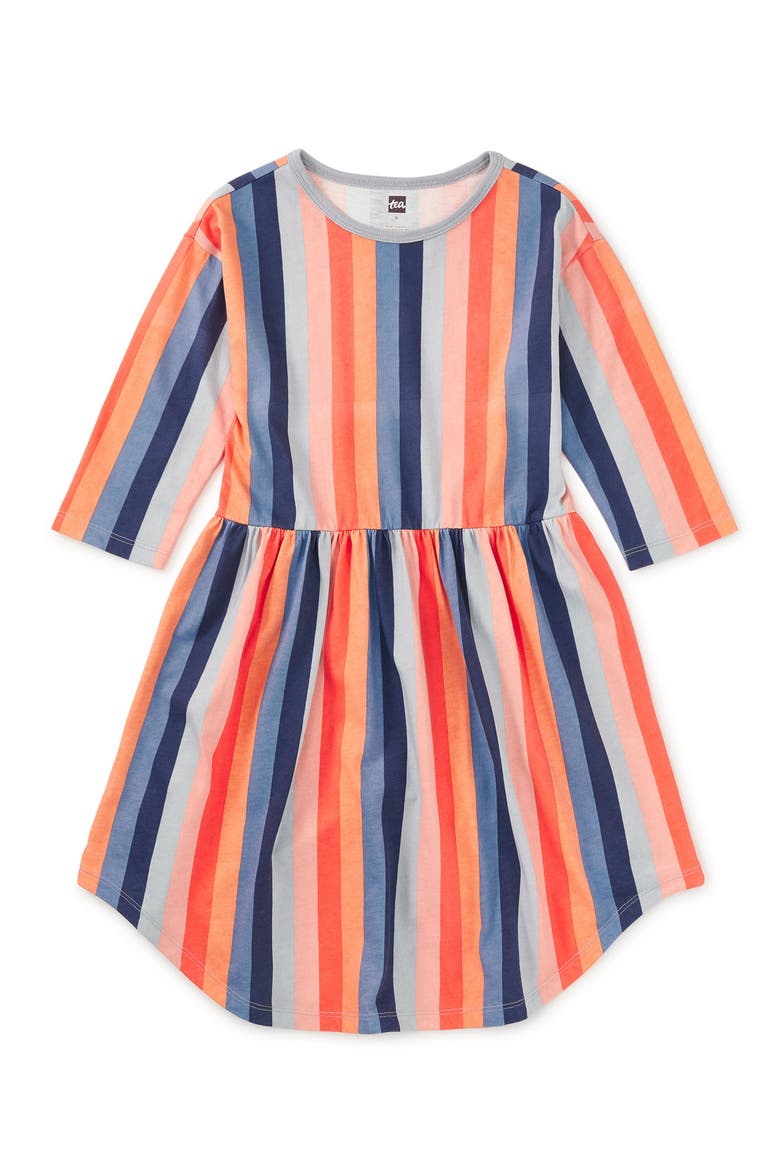 Long Sleeve Midi Dress, Main, color, PEARL BLUE