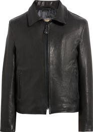 Schott NYC Vegetable Tanned Lambskin Leather Mechanic Jacket