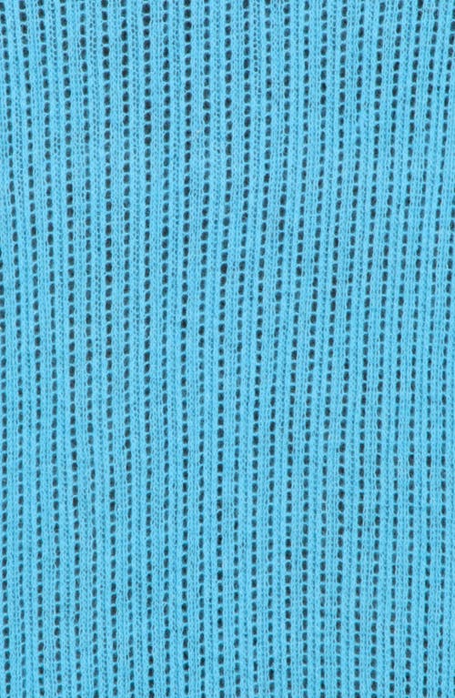 Portolano Open Knit Wrap Scarf In Blue