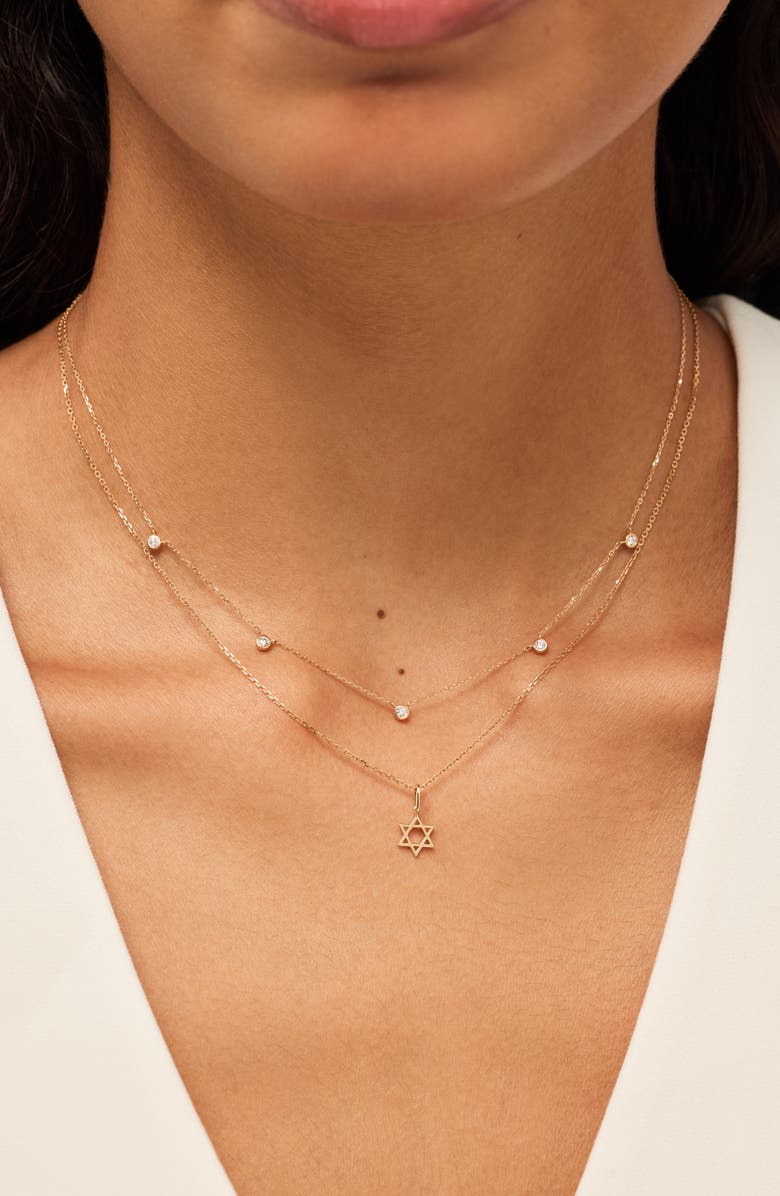 Ana Luisa Solid Yellow Gold - Star of David Necklace, Alternate, color, Gold
