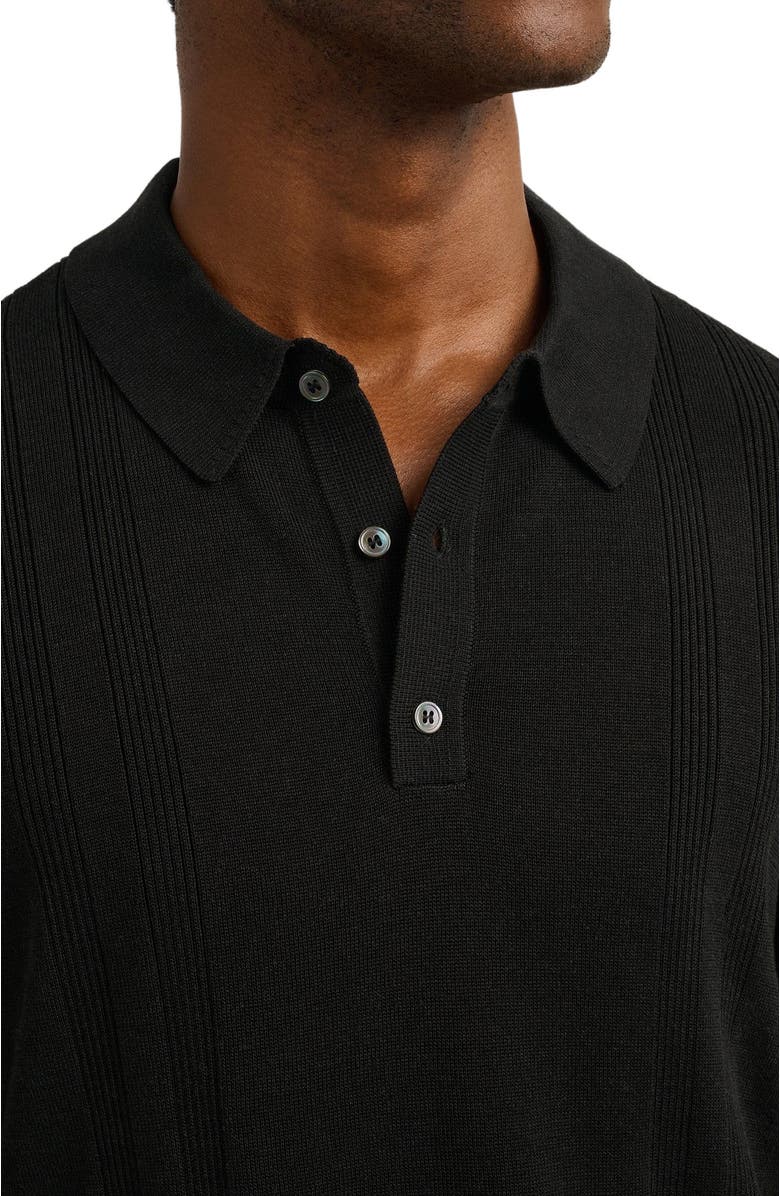 Onia Silk Ribbed Knit Polo, Alternate, color,
