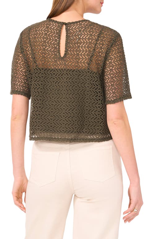 HALOGEN HALOGEN® GEOMETRIC OPENWORK T-SHIRT