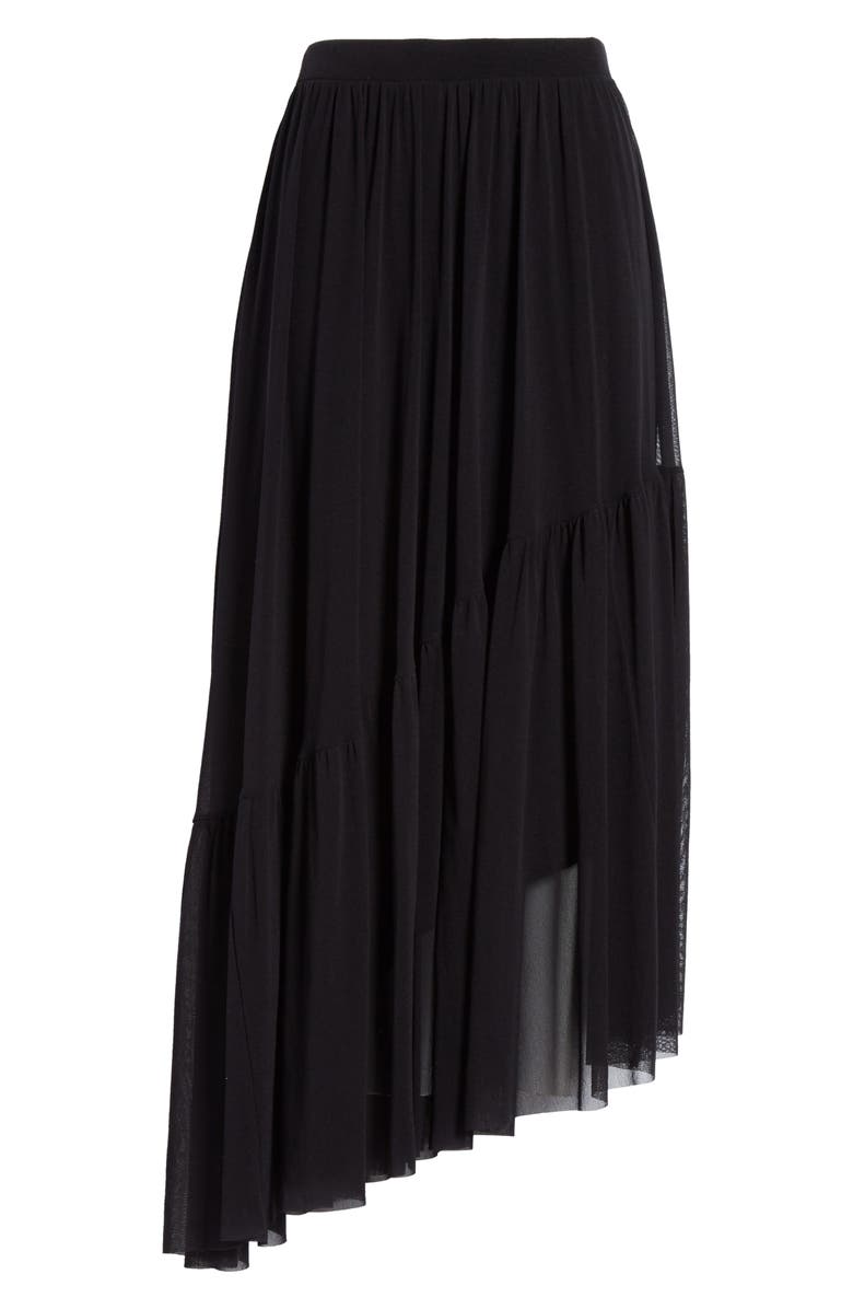 Fuzzi Asymmetrical Ruffle Detail Skirt, Alternate, color, 