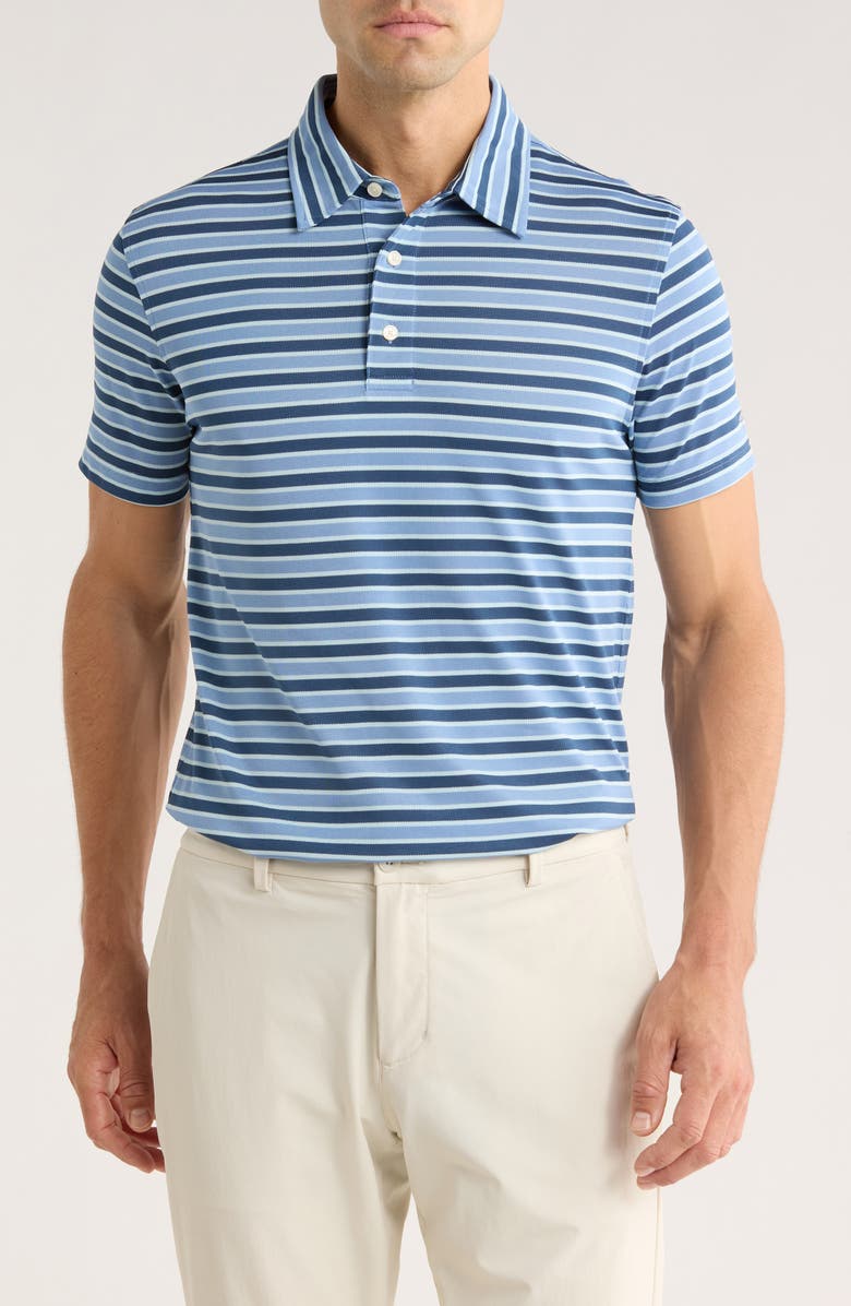 Brooks Brothers Stripe Knit Polo, Main, color, Blue Multi